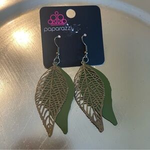 Paparazzi Leaf Earrings